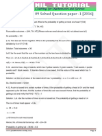 9th Probability Solved Question Paper-01