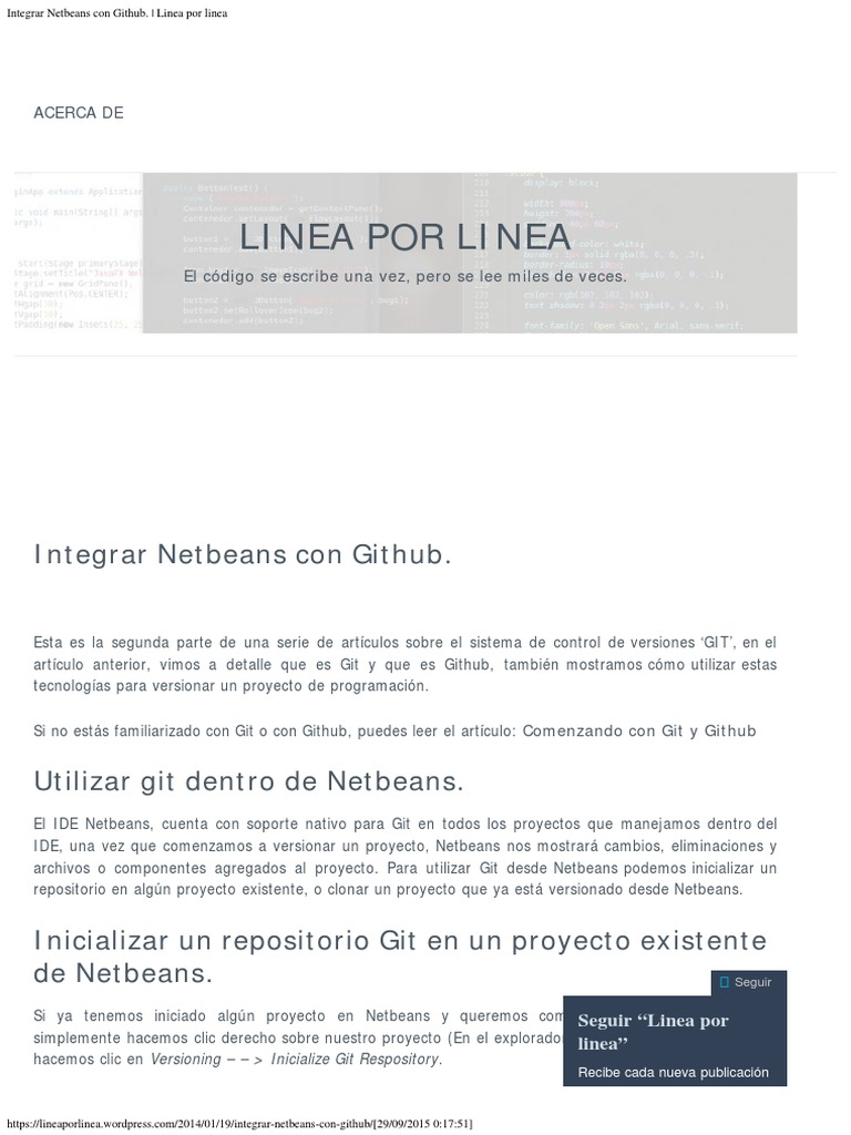 Integración de Netbeans y Github | PDF | Frijoles Netos | Aplicaciones ...