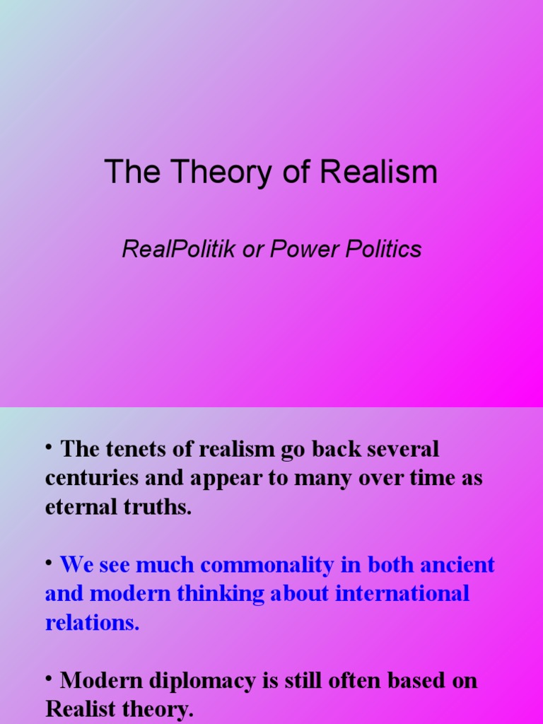 Realism Vs Neo Realism Essay
