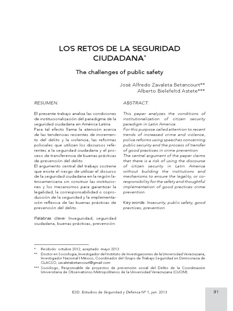 Retos de la Seguridad Ciudadana en AL | PDF | Policía | Delito