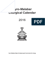 2016_ Calendario Liturgico Syro-malabar