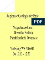 Regionale Geologie Neoproterozoikum 1 Grenville Panafrik