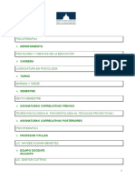 Programa Psicoterapia I 2010