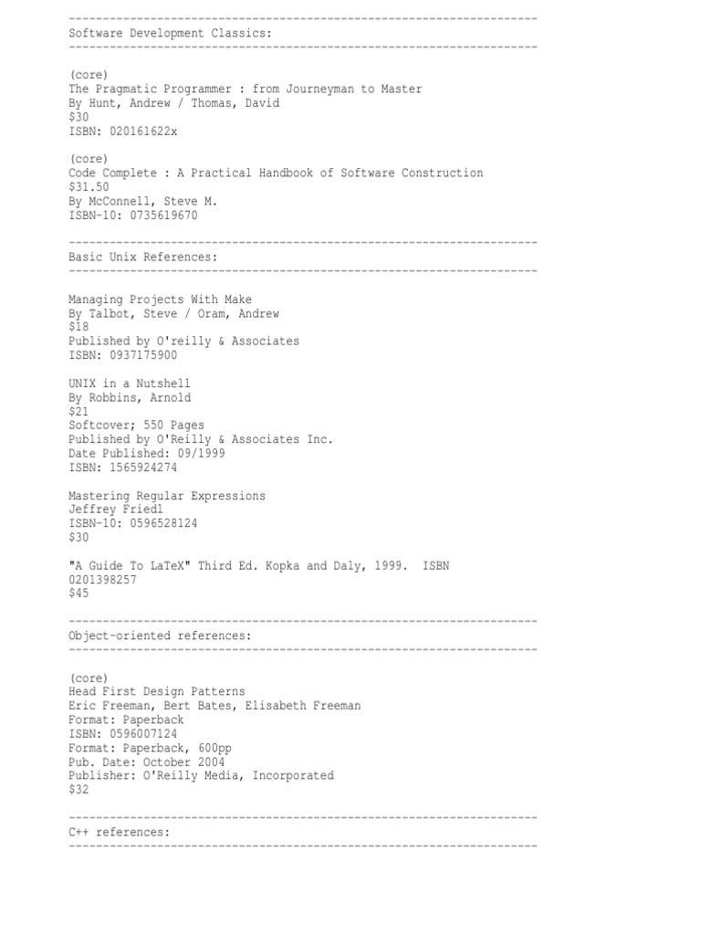 Essential C++ Programming References | PDF | C++ | Software Engineering
