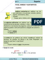 2do Grado - Español - Adjetivos, Verbos y Sustantivos PDF