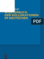 Woerterbuch Der Kollokationen Im Deutschen