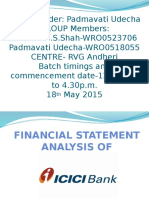 Financial Statement Analysis of Icici Bank