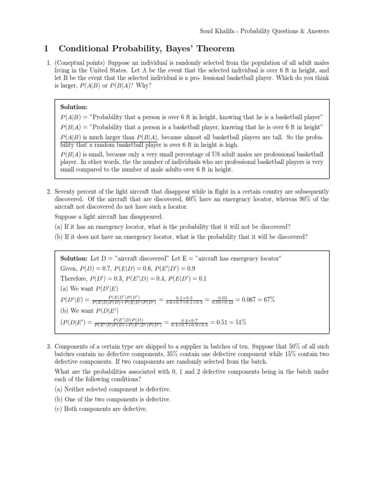 Probability Questions and Answers | Probability Distribution | Random ...