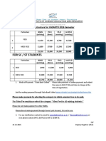 For SC / ST Students: Fee Structure For VASANTH 2016 Semester