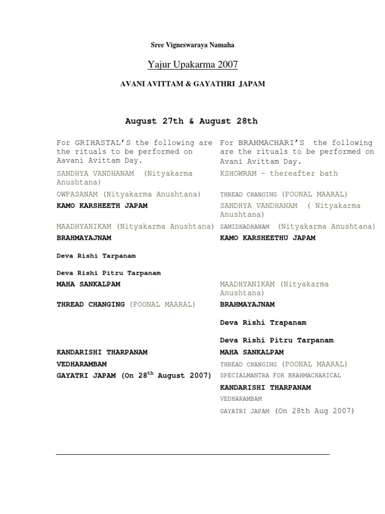 Yajurveda Poonal Rituals Guide | PDF | Hindu Philosophy | Hindu Literature