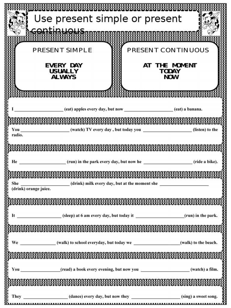 Present Simple Continuous | PDF