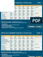 Plan - I Price List & Payment Plan W.E.F 1St July, 2015: 1176000 1380000 1740000 1980000 2340000 2820000 in 45 Days