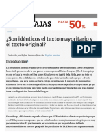 ¿Son Idénticos El Texto Mayoritario y El Texto Original - Bible