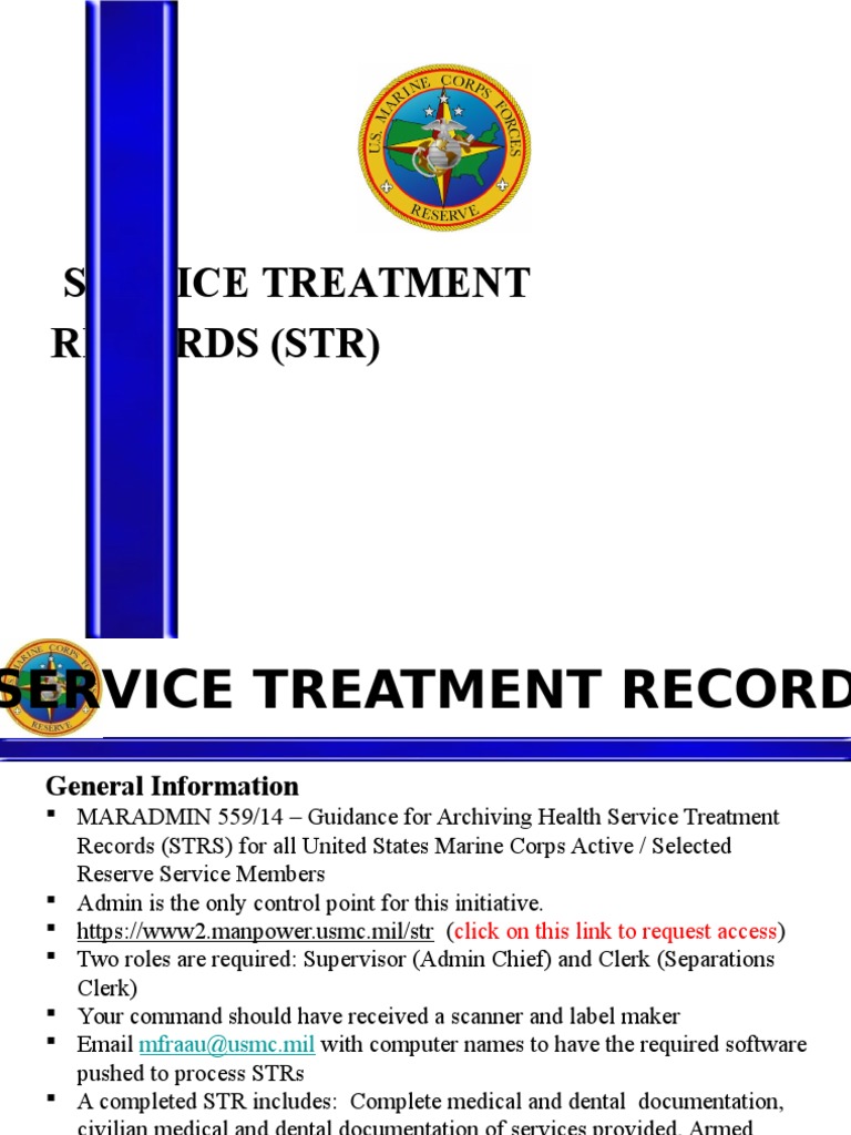 Service Treatment Records , MHS GENESIS: The Electronic Health Record ...