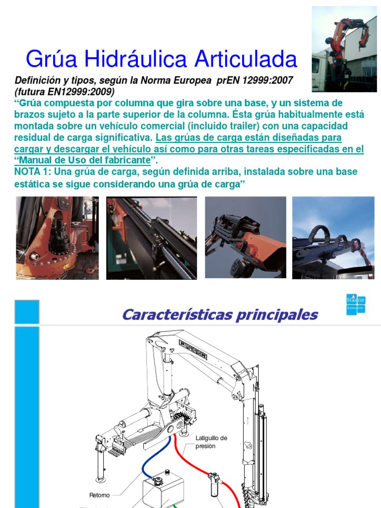 Partes y Funciones de Grúas Articuladas | PDF