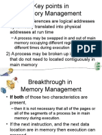Key Points in Memory Management