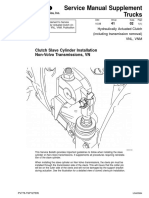 Service Manual Supplement Trucks: Clutch Slave Cylinder Installation Non-Volvo Transmissions, VN