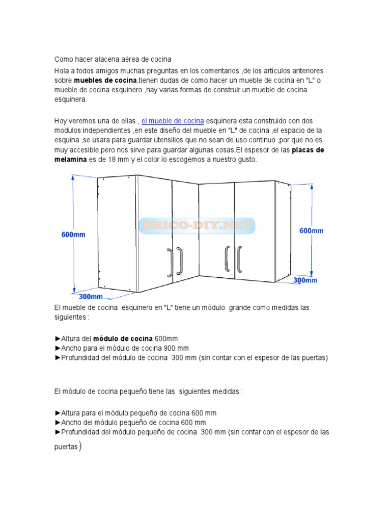 Como HACER modulo ESQUINERO para COCINA 