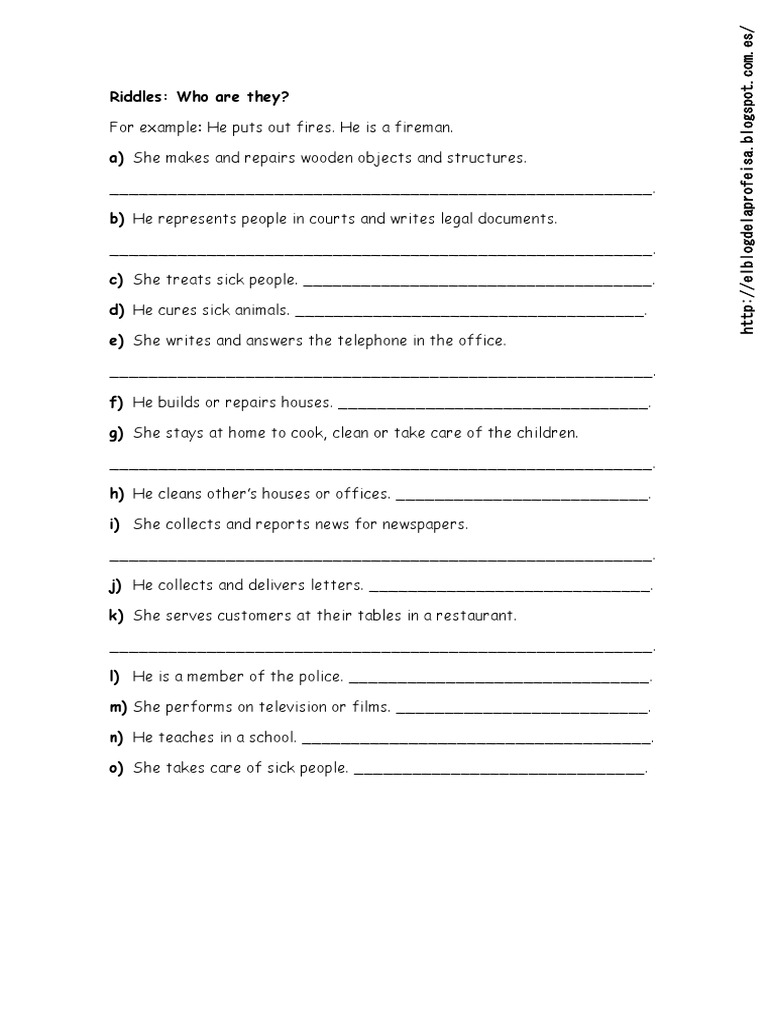 Riddles - Jobs | PDF