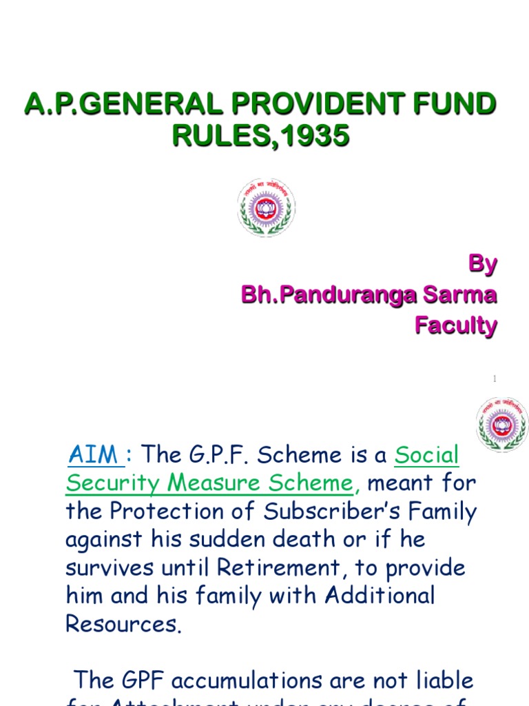 AP GPF Rules and Withdrawal Procedures | PDF | Subscription Business ...