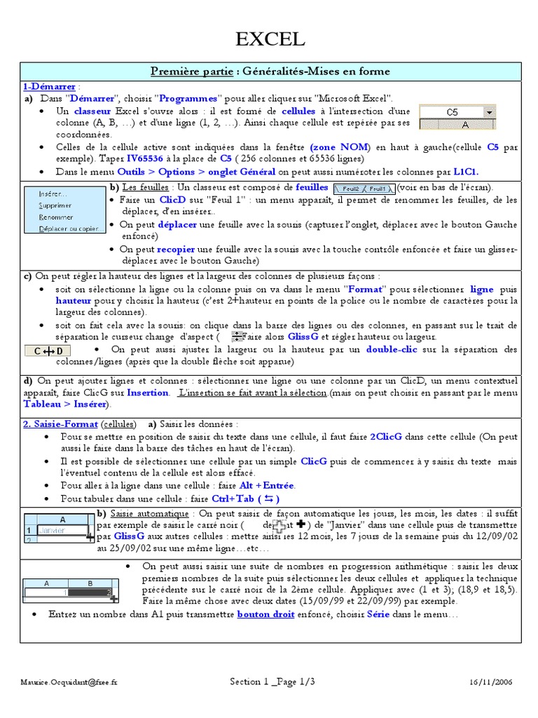 Formation Excel | PDF | Microsoft Excel | Enseignement des mathématiques