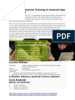 6 Months Industrial Training in Android App Development