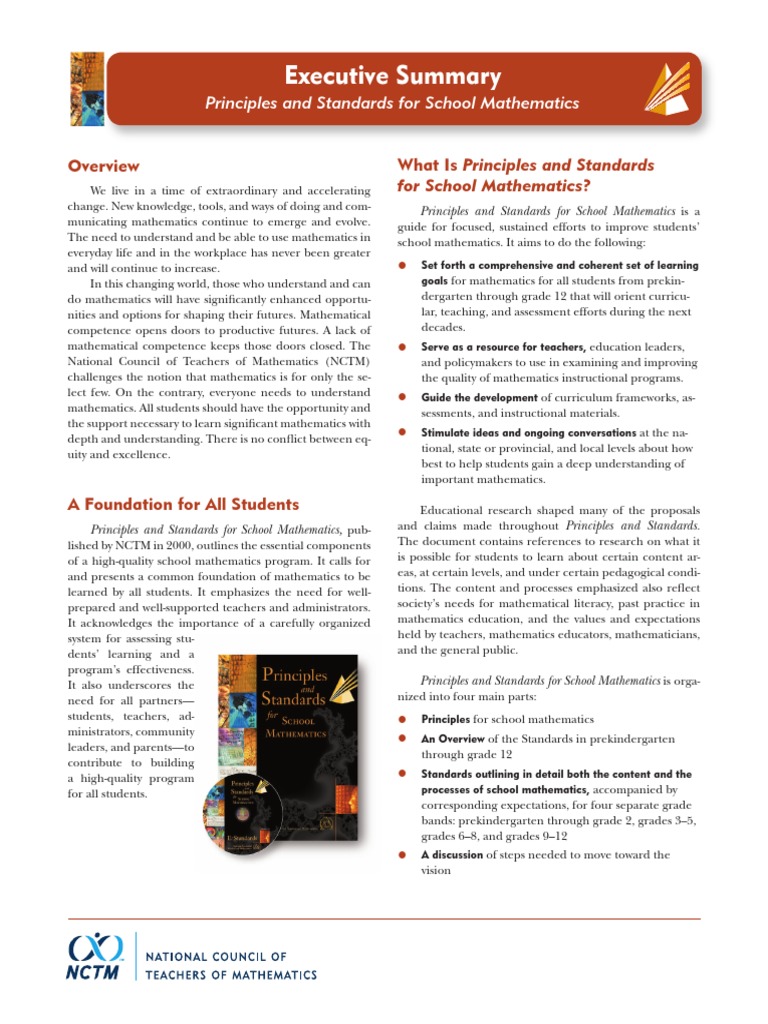 Kemampuan Matematis Menurut NCTM | PDF | National Council Of Teachers ...