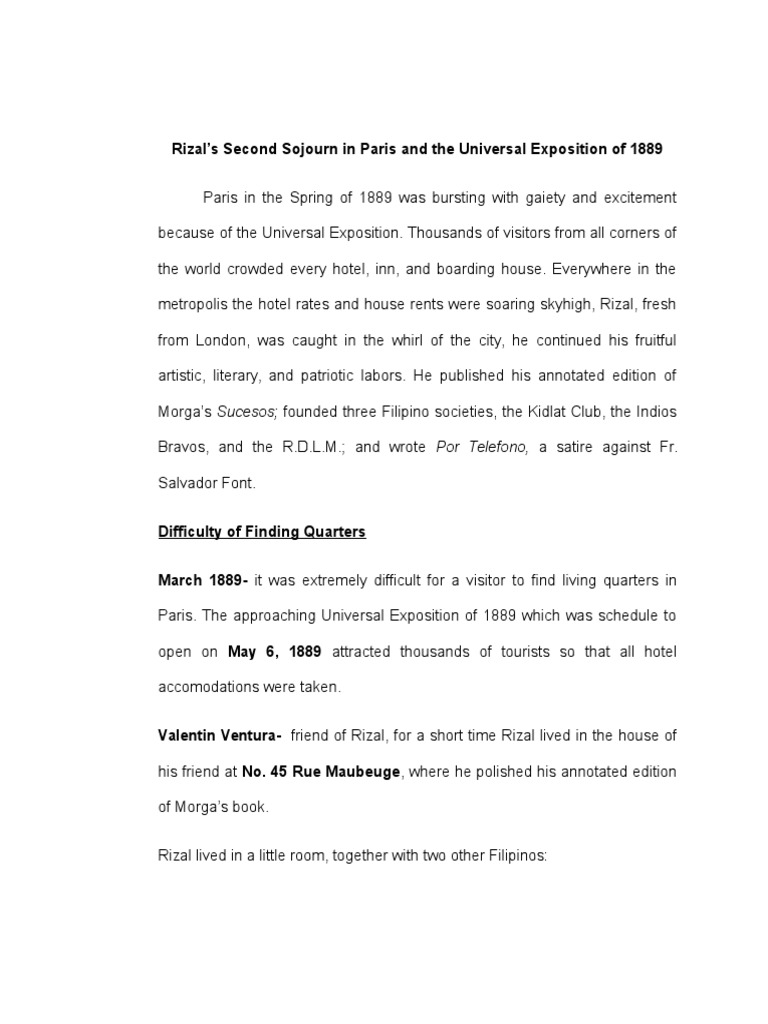 Rizal Universal Exposition | PDF | Philippines
