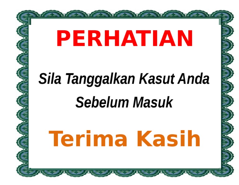 Sila Tanggalkan Kasut Anda Pdf