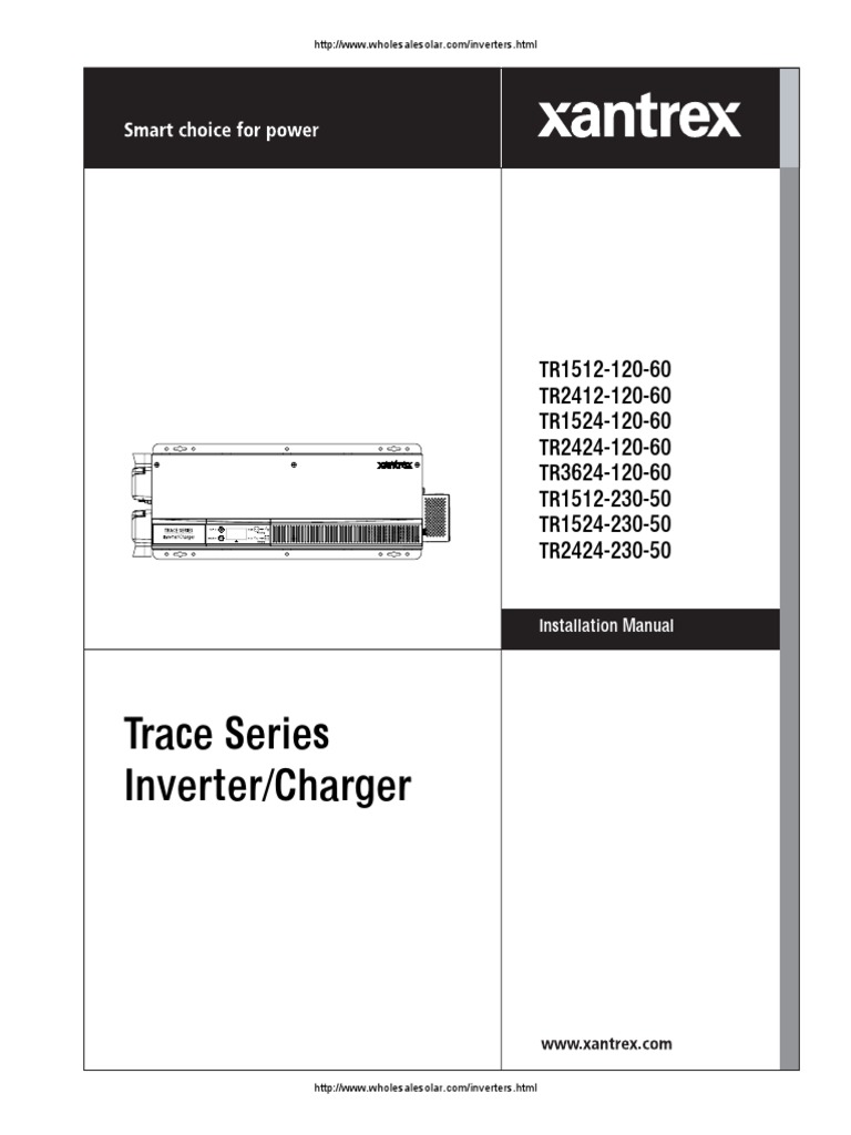 Xantrex Trace Inverter Manual Electrical Wiring Battery Charger