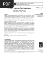 UNDP On Good Governance