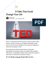 Top 10 TED Talks That Could Change Your Life