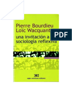 Bourdieu y Wacquant Una Invitacion a La Sociologia Reflexiva