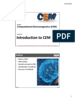 Lecture 1 - Introduction To CEM