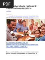 Como a Vida Em Família Nos Faz Sentir Melhor