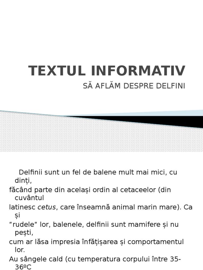 Textul Informativ | PDF