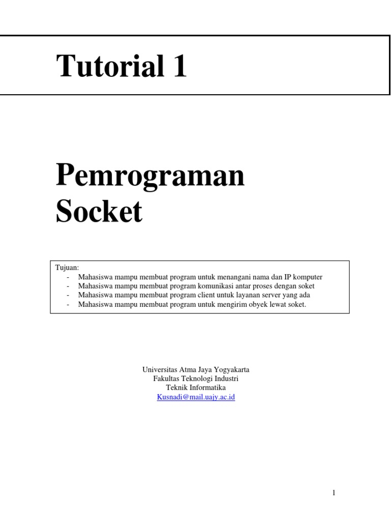 Tutorial Socket Java | PDF