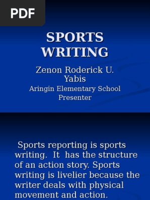 Sports Writing (Division Training)
