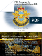 Identify Aspects of The Air Cadet League