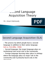 Second Language Acquisition Theory
