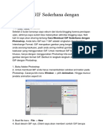 Membuat GIF Sederhana Dengan Photoshop