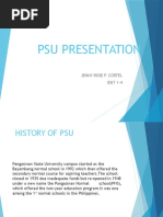 Psu Presentation: Jenny Rose F. Cortel BSIT 1-4