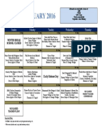 ES Dining Hall Menu - January 2016