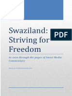 Swaziland Striving For Freedom, Vol 20, October To December 2015