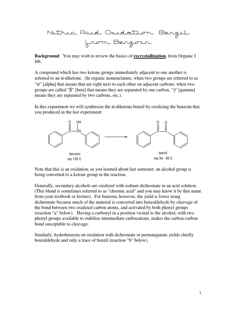Benzoin condensation pdf picture