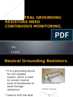 Why Neutral Grounding Resistors Need Continuous Monitoring.: CMK B.E (EEE)
