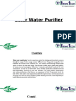 PRIMOTECH - Solar Water Purifier