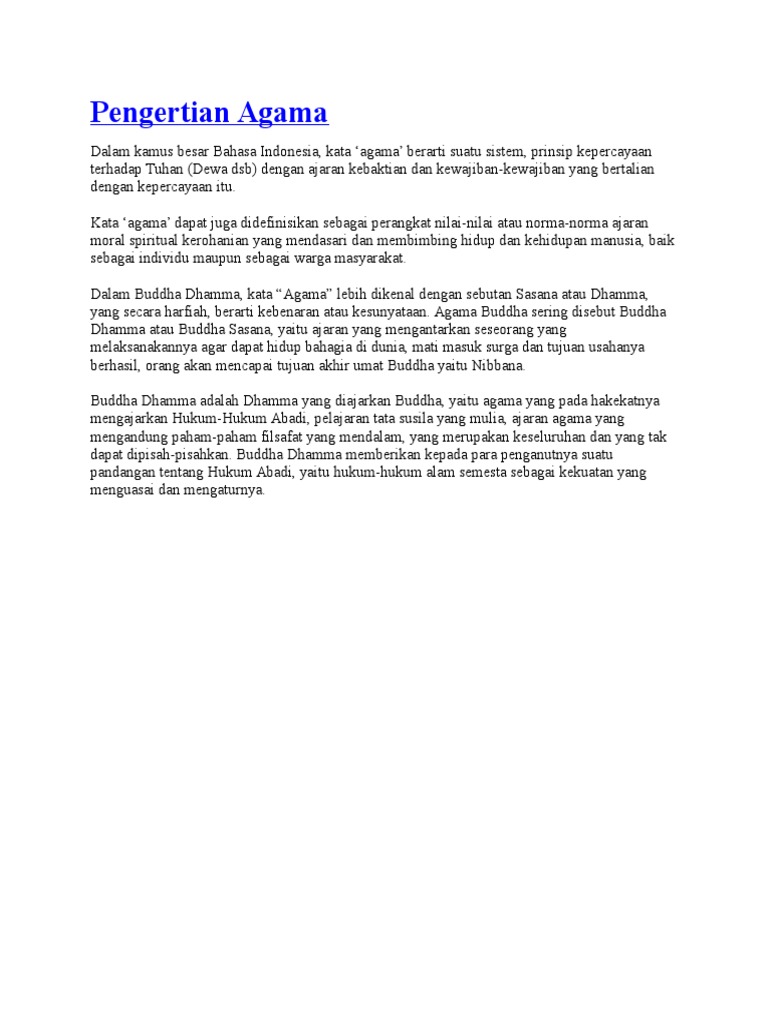 Pengertian Agama Budha
