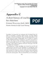 Appendix C: A Short History of Coaching For Clinicians