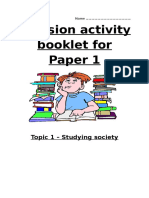 Studying Society Revision Booklet